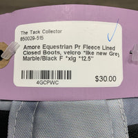 Pr Fleece Lined Closed Boots, velcro *like new
