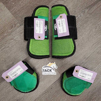 Pr Open Front & Hind Mesh Boots, velcro *like new, frayed/loose edges
