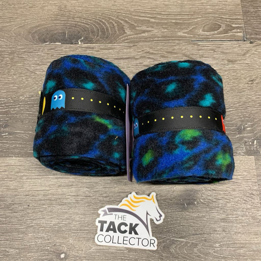 Pr Fleece Polos, ribbon *like new