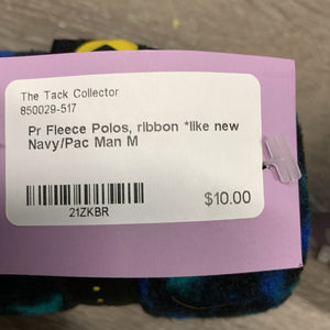 Pr Fleece Polos, ribbon *like new