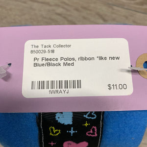 Pr Fleece Polos, ribbon *like new