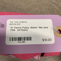 Pr Fleece Polos, ribbon *like new
