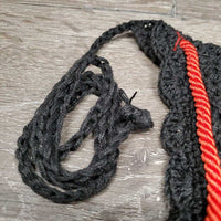 Crochet Ear Bonnet Fly Veil, piping, string *like new, mnr hair, creased nose, mnr edge threads
