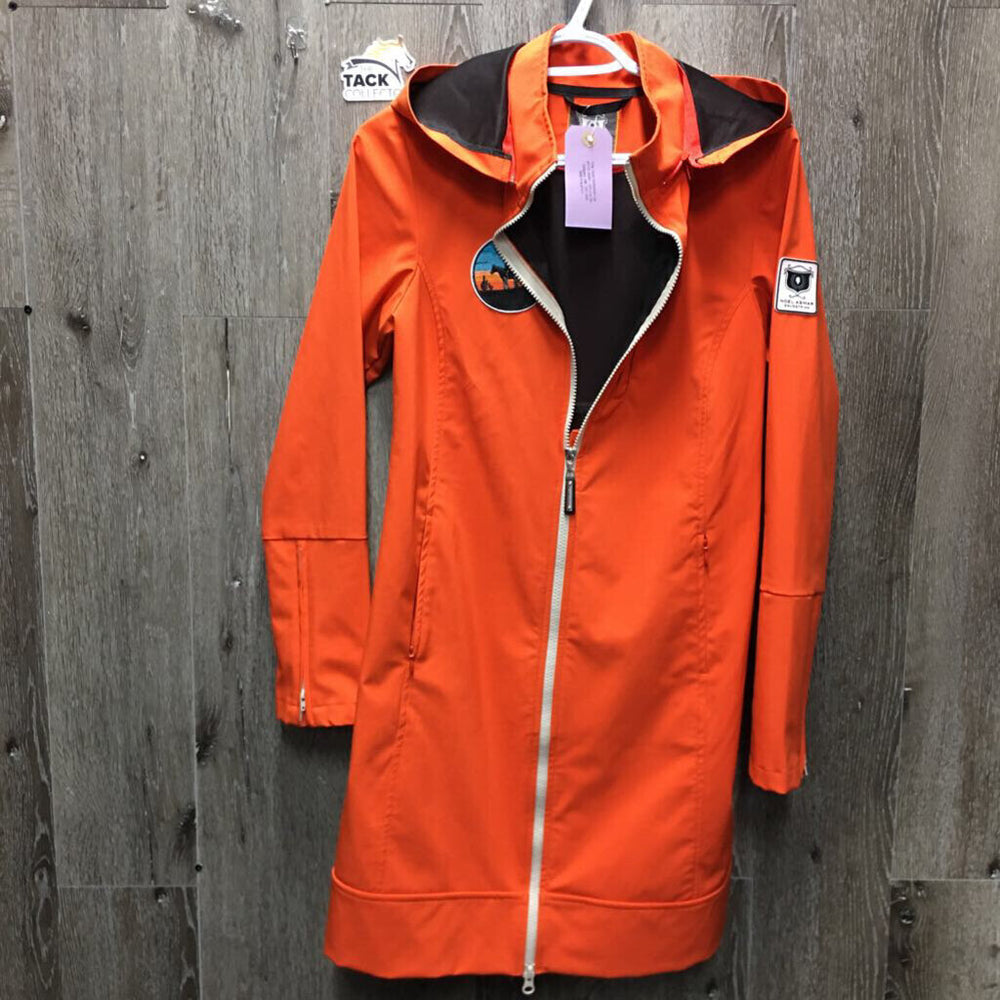 3/4 Soft Shell Coach Riding Jacket, detach hood, Mesh Lining *xc, wpf, added patch