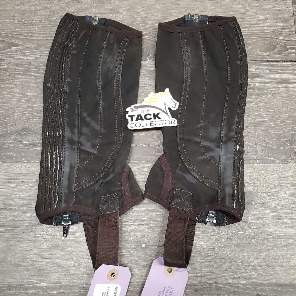 JUNIORS Synthetic Half Chaps *fair, clean, peeled, thin spots, stretched elastic