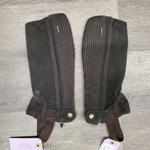 JUNIORS Synthetic Half Chaps *fair, clean, peeled, thin spots, stretched elastic