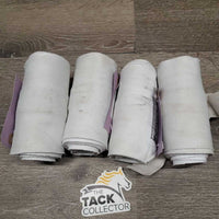 4 Stretchy Nylon Leg Wraps *gc, stains, pills, clean, snags
