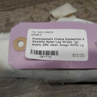 4 Stretchy Nylon Leg Wraps *gc, stains, pills, clean, snags
