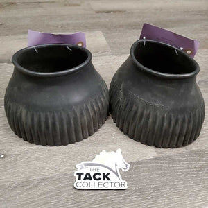 2 Soft Pull On Rubber Bell Boots *gc, clean, rubs, faded, stains, chipped & cracked bottom, slice
