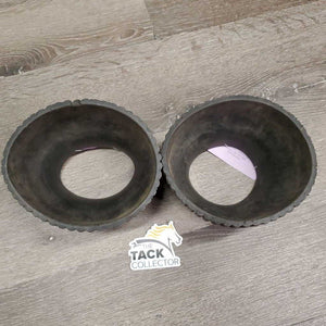 2 Soft Pull On Rubber Bell Boots *gc, clean, rubs, faded, stains, chipped & cracked bottom, slice