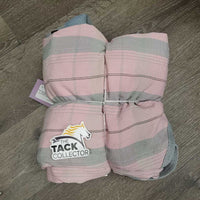 Cotton Stable Sheet, 2 legs, 1 broken *gc, mnr snags, hair, stains, faded, rubs, lining holes, pills, puckers
