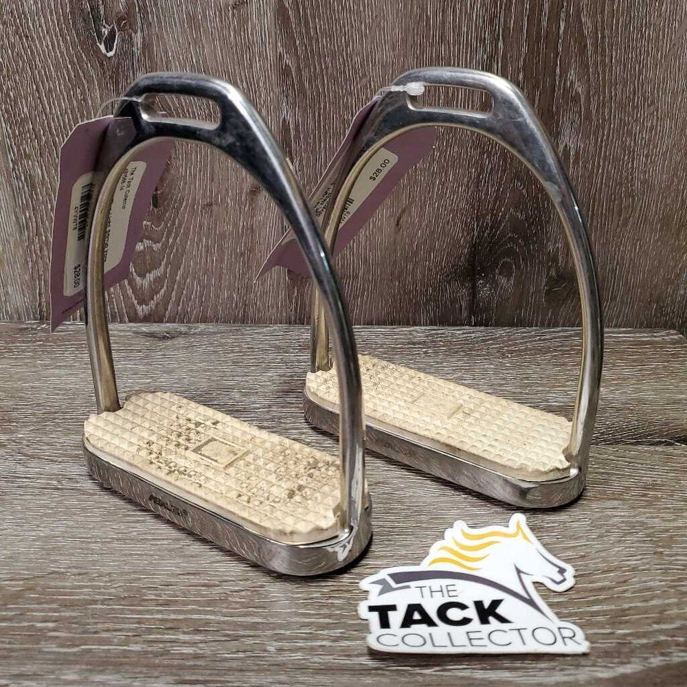 Fine Light Stirrup Irons, grips *vgc, clean, rubs, scratches, stains