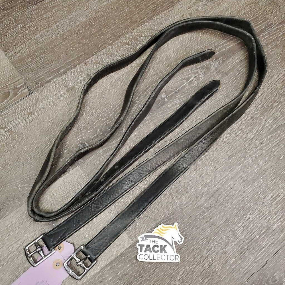 Nylon Lined Soft Stirrup Leathers *gc/fair, scrapes, faded, twists, dirty, stretched holes, rough back
