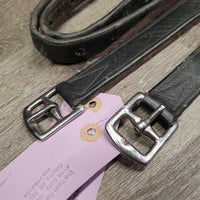Nylon Lined Soft Stirrup Leathers *gc/fair, scrapes, faded, twists, dirty, stretched holes, rough back