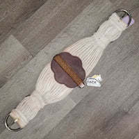 "Pool's?" 27 Cotton?Mohair String Wide Cinch, Leather, 2x D Rings *gc, clean, stains, rust, rubs, gunk