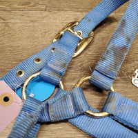 Thick Nylon Halter *gc, dirty, stains, faded, edge rubs, rust
