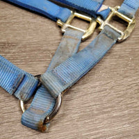 Thick Nylon Halter *gc, dirty, stains, faded, edge rubs, rust
