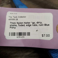 Thick Nylon Halter *gc, dirty, stains, faded, edge rubs, rust
