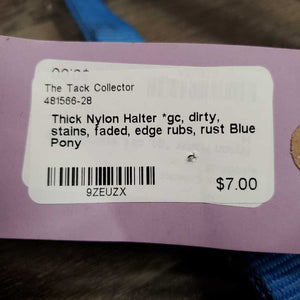 Thick Nylon Halter *gc, dirty, stains, faded, edge rubs, rust
