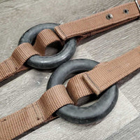 Thick Nylon Web Donut Side Reins *vgc, clean, mnr residue?film, older
