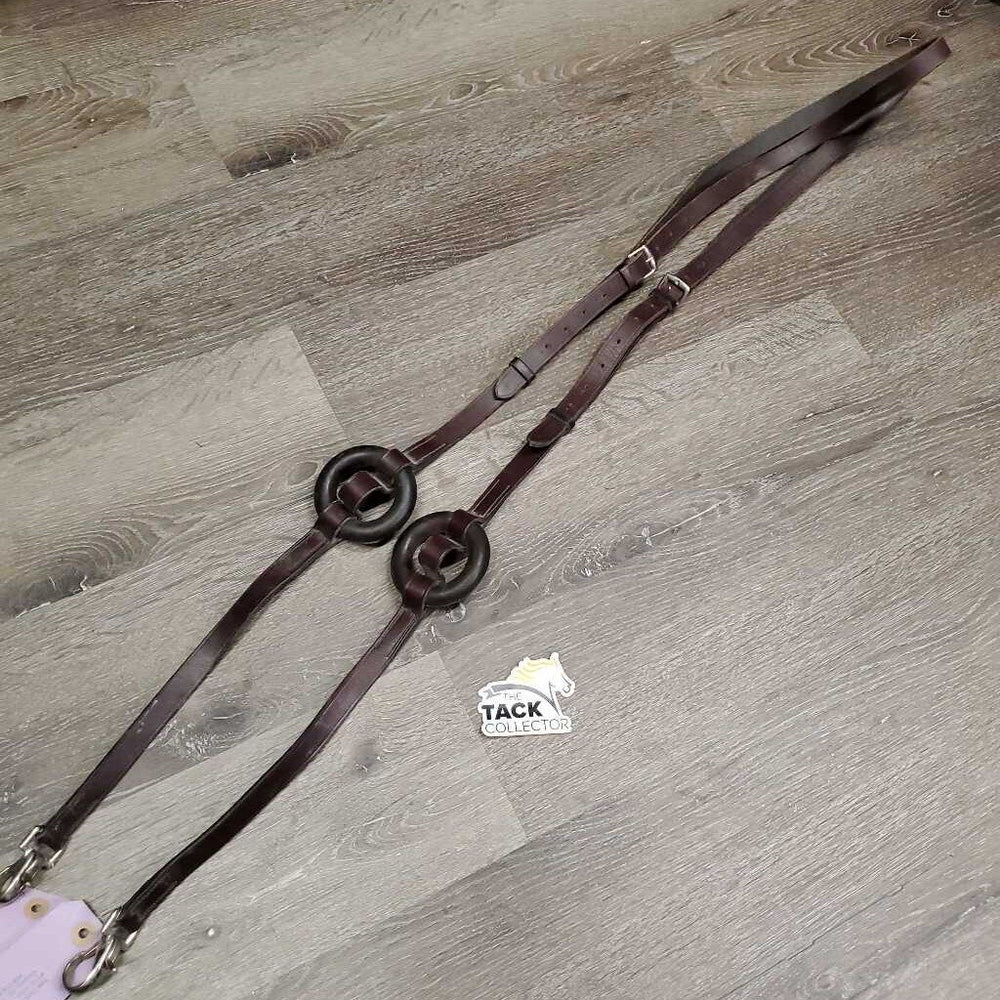 Soft Narrow Leather Donut Side Reins *vgc, rubs, mnr dirt?residue, scraped edges