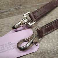 Soft Narrow Leather Donut Side Reins *vgc, rubs, mnr dirt?residue, scraped edges
