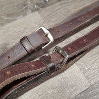 Soft Narrow Leather Donut Side Reins *vgc, rubs, mnr dirt?residue, scraped edges