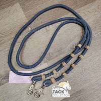 Round Nylon Western Loop - Barrel/Roper Reins, snaps *gc, mnr rubs, faded, rubs, stains
