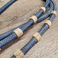 Round Nylon Western Loop - Barrel/Roper Reins, snaps *gc, mnr rubs, faded, rubs, stains
