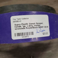 Plastic Sweat Scraper, handle *gc, v.dirty, marker, scratches
