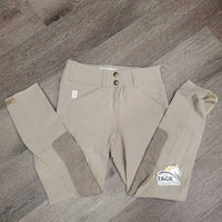 JUNIORS Euroseat Breeches *gc, unstitched seams, seam puckers, stiff zip, stained seat & legs, puckers, hairy velcro
