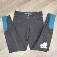 Euro Seat Breeches *gc, seam puckers, shrunk?, mnr undone stitching, curled lining, rubs, pills
