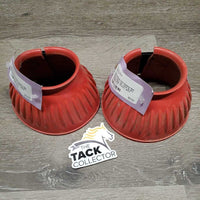 Ribbed Soft Rubber Bell Boots, velcro *gc, clean & dirt, residue, DEEP cracks, splits
