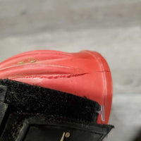 Ribbed Soft Rubber Bell Boots, velcro *gc, clean & dirt, residue, DEEP cracks, splits
