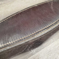 Leather Padded Girth, 2x Els *gc, clean, mnr dirt?residue & stains, frayed elastic