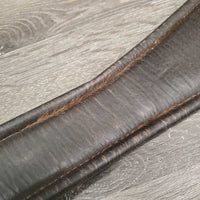 Leather Padded Girth, 2x Els *gc, clean, mnr dirt?residue & stains, frayed elastic
