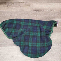 Fleece Saddle Cover "Old Orchard" *gc, cleran, hairy, clumpy, stretched elastic
