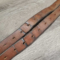 Pr Soft Narrow Stirrup Leathers *gc, dents, dirt, rubs, edge scrapes, creases