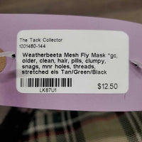 Mesh Fly Mask *gc, older, clean, hair, pills, clumpy, snags, mnr holes, threads, stretched els
