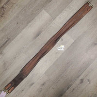 Thin Leather Girth, 1x els *gc/fair, stretched, creases, dry, scratches, older, rubs, discolored