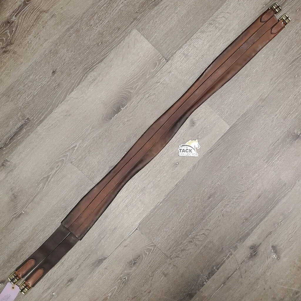 Thin Leather Girth, 1x els *gc/fair, stretched, creases, dry, scratches, older, rubs, discolored