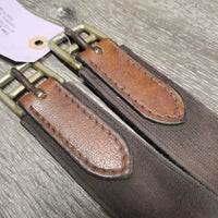 Thin Leather Girth, 1x els *gc/fair, stretched, creases, dry, scratches, older, rubs, discolored

