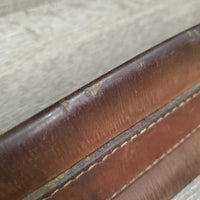 Thin Leather Girth, 1x els *gc/fair, stretched, creases, dry, scratches, older, rubs, discolored
