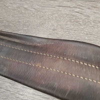 Thin Leather Girth, 1x els *gc/fair, stretched, creases, dry, scratches, older, rubs, discolored
