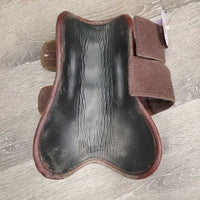 Open Front Leather Boots, velcro *vgc, clean, cracking liners, mnr dirt & stains
