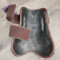 Open Front Leather Boots, velcro *vgc, clean, cracking liners, mnr dirt & stains