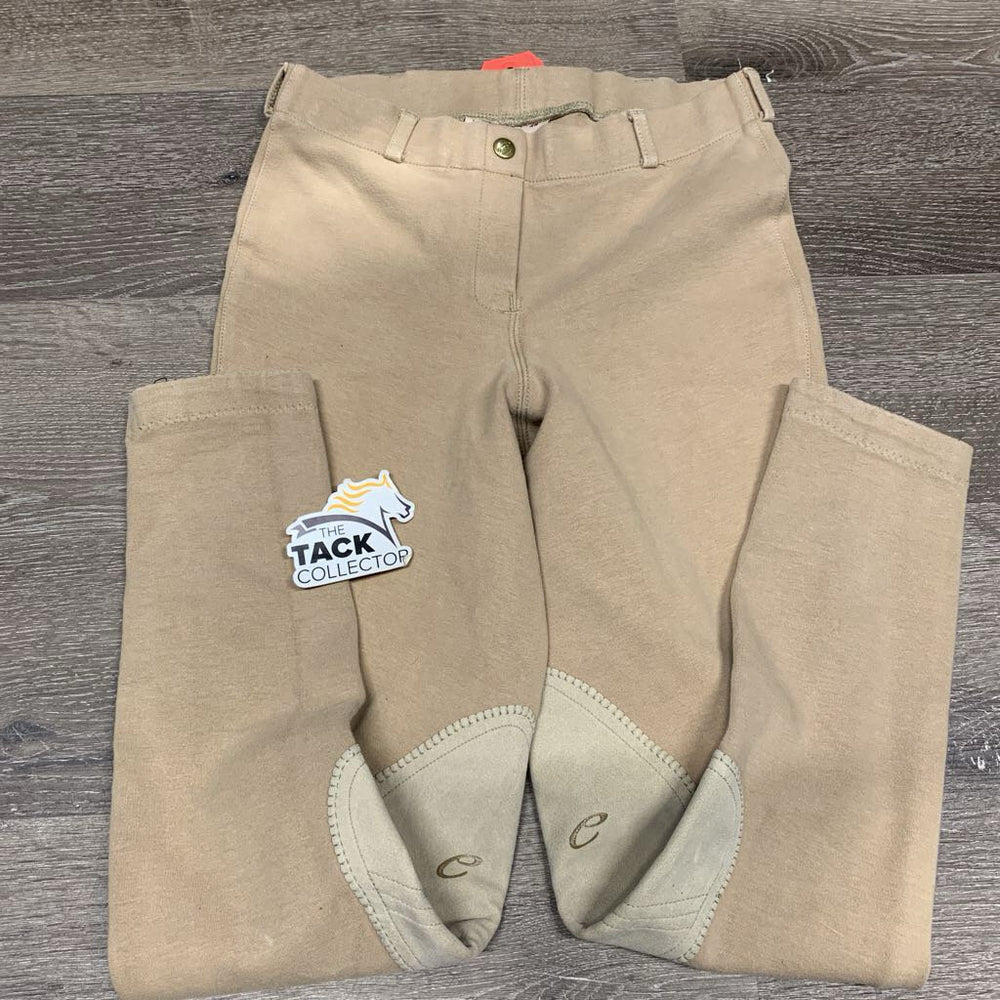 Hvy Cotton Breeches, Pull On *gc, seat rubs & pills, stretched & wavy ankle elastic