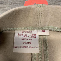 Hvy Cotton Breeches, Pull On *gc, seat rubs & pills, stretched & wavy ankle elastic
