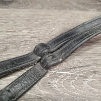 2 Thick Leather Spur Straps *gc, dirt, faded, dents, residue
