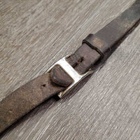 Leather & Elastic Breastplate, snaps *gc/fair, older, rubs, scrapes, stains, older, thin fleece, dirty, faded